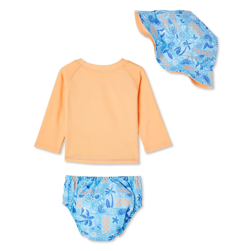 Ensemble 3 morceaux avec couche de bain George pour bébés garçons