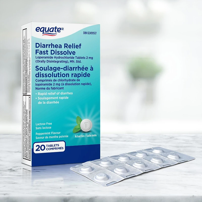 Soulage-diarrhée à dissolution rapide Equate