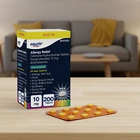 Soulagement des allergies, Comprimés de cétirizine, 10 mg, Extra fort Equate
