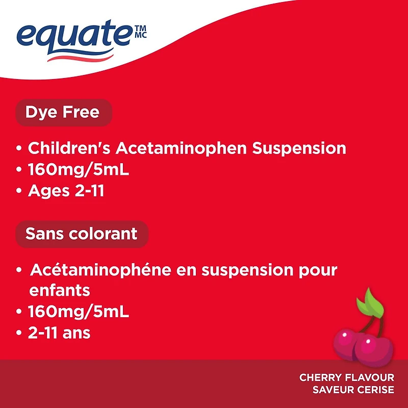 Acétaminophène en suspension pour enfants Equate