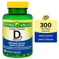 Spring Valley Vitamine D3, 1000 UI