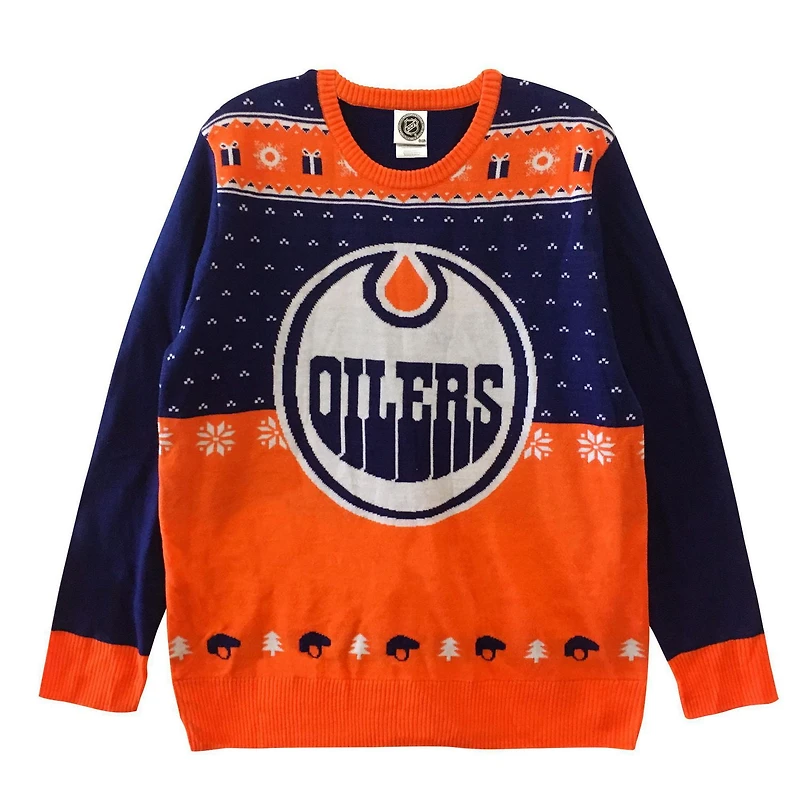 Chandail Hockey deluxe à manches longues pour homme  de la LNH des Oilers d'Emonton