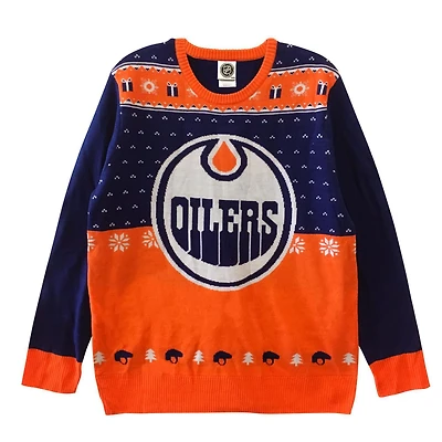 Chandail Hockey deluxe à manches longues pour homme  de la LNH des Oilers d'Emonton