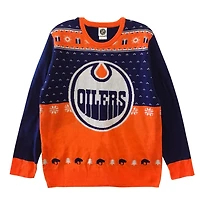 Chandail Hockey deluxe à manches longues pour homme  de la LNH des Oilers d'Emonton