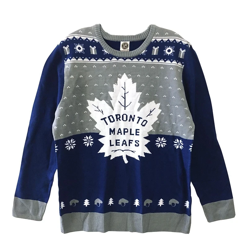 Toronto Maple Leafs Long Sleeve Fans Deluxe Jersey Sweater