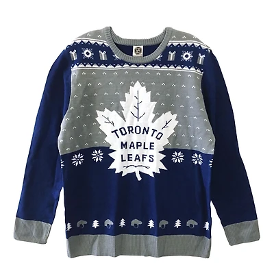 Toronto Maple Leafs Long Sleeve Fans Deluxe Jersey Sweater