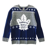 Toronto Maple Leafs Long Sleeve Fans Deluxe Jersey Sweater