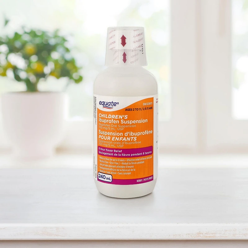 Suspension d'ibuprofène pour enfants Equate 240 ml, 100 mg/5 ml