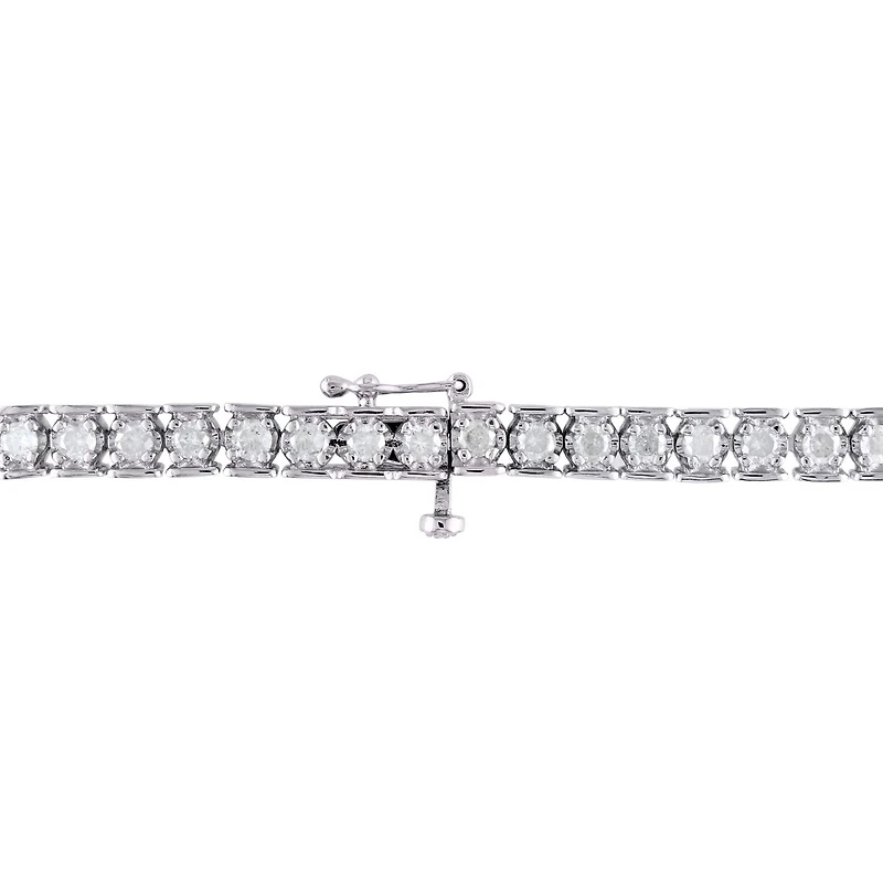 Bracelet tennis Miabella avec diamants 3 CT poids total en argent sterling, 7.25 po