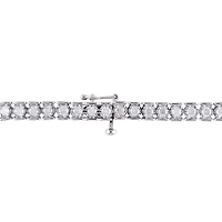 Bracelet tennis Miabella avec diamants 3 CT poids total en argent sterling, 7.25 po