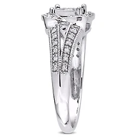 Bague de fiançailles rétro Miabella avec diamants 1/5 CT poids total en argent sterling