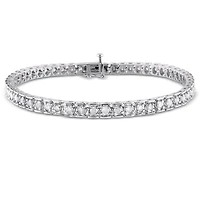Bracelet tennis Miabella avec diamants 3 CT poids total en argent sterling, 7.25 po