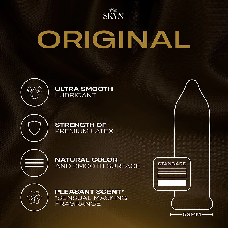 Préservatifs lubrifiés non-latex SKYN Original, 24 unités Préservatifs sans latex orig.