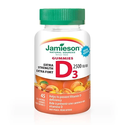Vitamin D3 Gummies Extra Fort 45 gommes