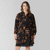 Devoted Long sleeve collared midi dress