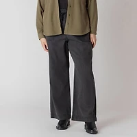 Devoted straight leg denim pants with elastic waist