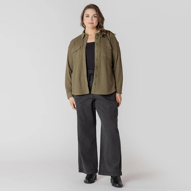 Devoted Pantalon en denim droit avec taille élastique