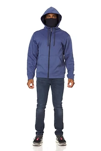 Chandail à capuchon en molleton Ninja Tech à fermeture à glissière toute longueur pour homme avec masque Swiss Tech