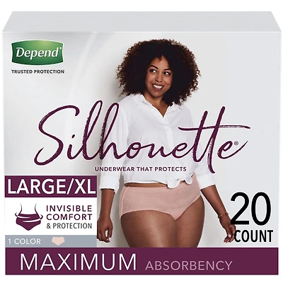 Depend Silhouette Incontinence Underwear for Women, Maximum Absorbency