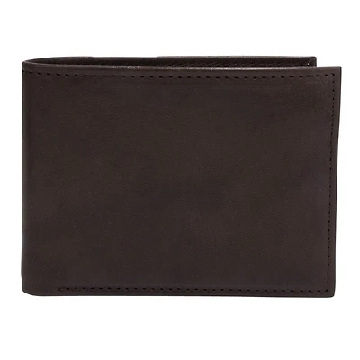 Portefeuille mince en véritable cuir de R70 en brun pour hommes