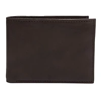 Portefeuille mince en véritable cuir de R70 en brun pour hommes