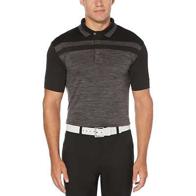Ben Hogan Performance Men's Space Dye Color Block Short Sleeve Polo Shirt