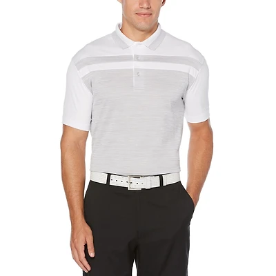 Ben Hogan Performance Men's Space Dye Color Block Short Sleeve Polo Shirt