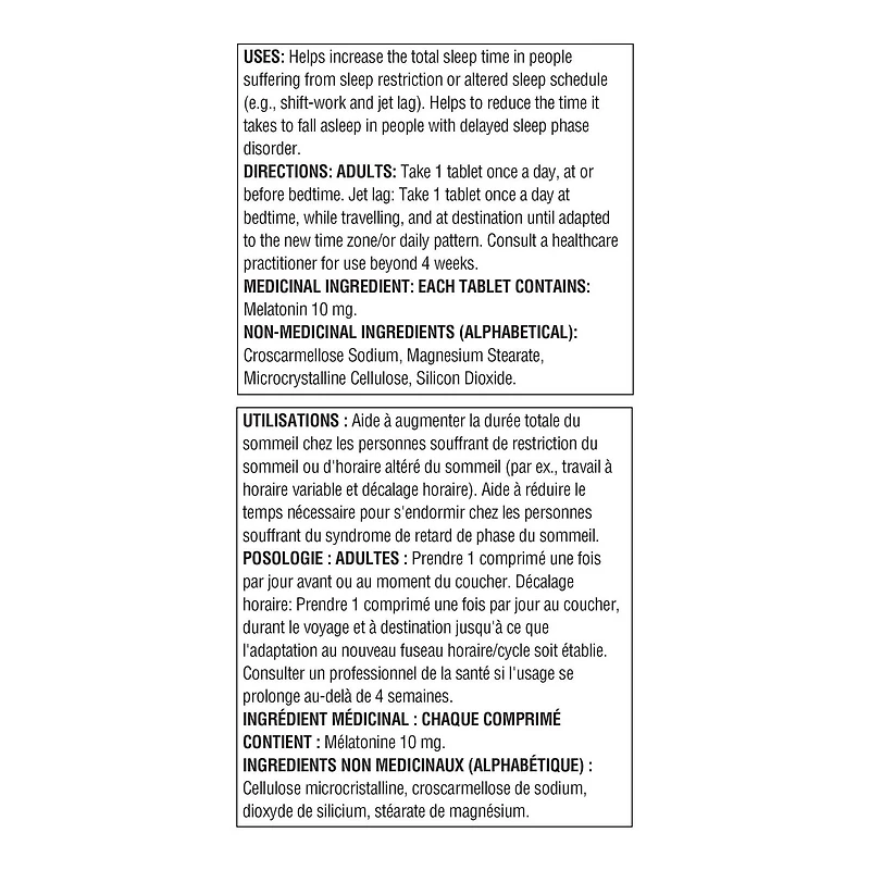 Spring Valley Mélatonine 10 mg, Concentration maximale 200 Comprimés