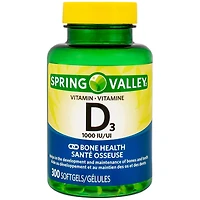 Spring Valley Vitamine D3, 1000 UI
