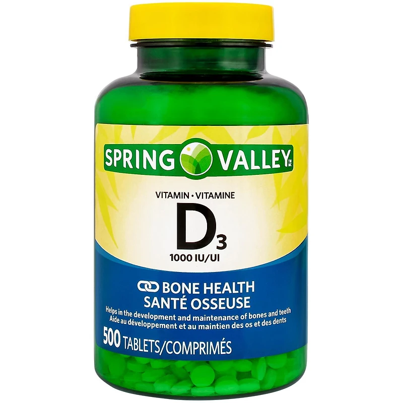 Spring Valley Vitamine D3, 1000 UI