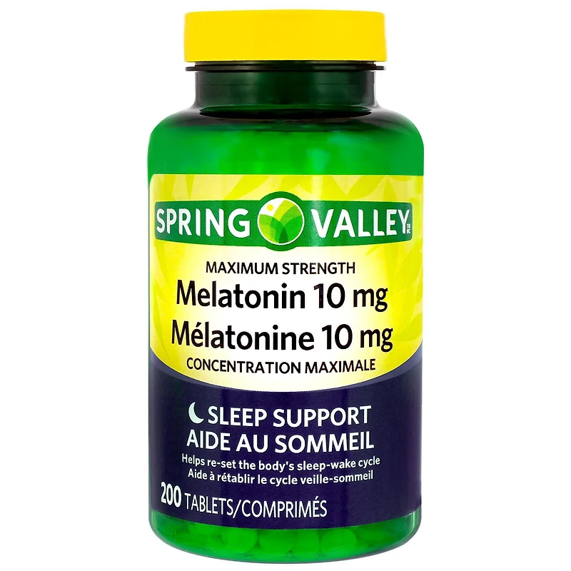 Spring Valley Maximum Strength Melatonin, 10 mg, 200 Tablets