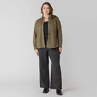 Devoted long sleeve button up thermal knit top