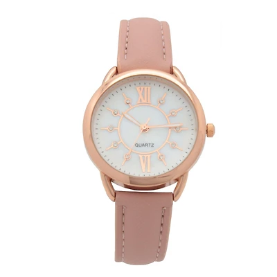 Montre George à affichage femme avec bracelet blush