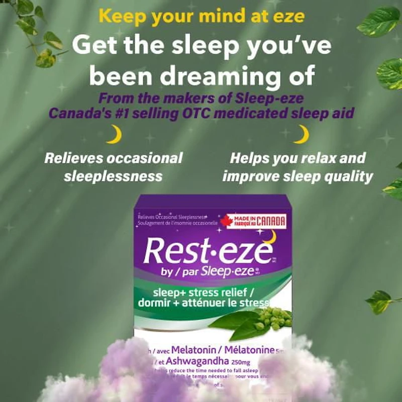 Rest Eze, by Sleep Eze, Sleep + Stress Relief