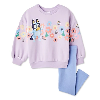Ensemble 2 pièces avec coton ouaté Bluey pour petites filles