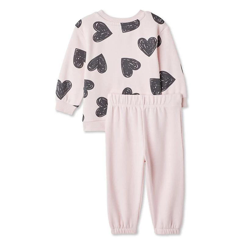 George Baby Girls' Fleece Popover 2-Piece Set