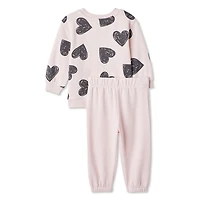 George Baby Girls' Fleece Popover 2-Piece Set