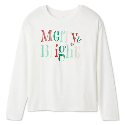 George Girls' Long-Sleeve Holiday T-Shirt