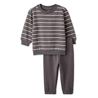 Ensemble 2 pièces avec chandail en molleton George pour bébés filles