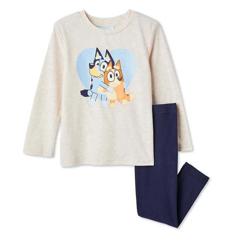 Ensemble 2 pièces avec legging Bluey pour petites filles