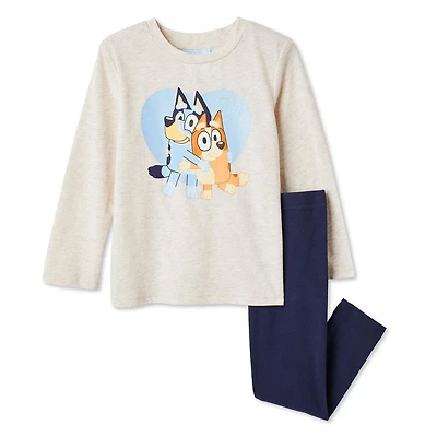 Ensemble 2 pièces avec legging Bluey pour petites filles