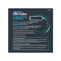 Préservatifs en latex de caoutchouc naturel lubrifié LifeStyles, 36 unités Préservatifs en latex naturel