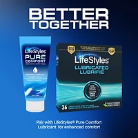 Préservatifs en latex de caoutchouc naturel lubrifié LifeStyles, 36 unités