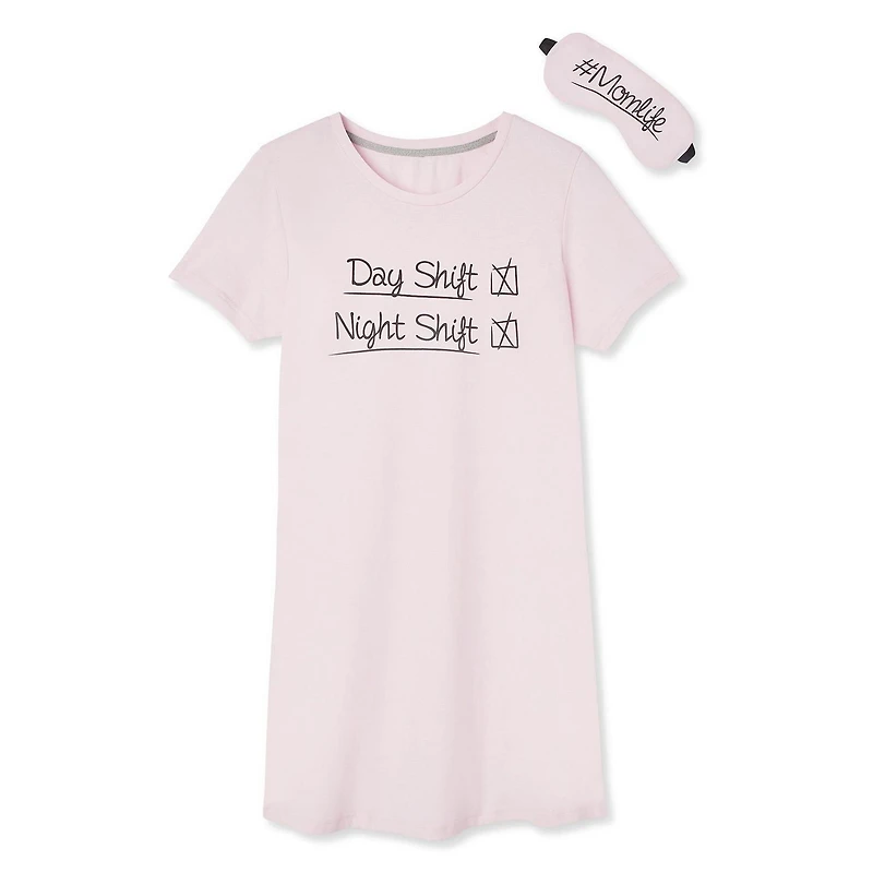 George Women's Nightshirt and Eye Mask Set