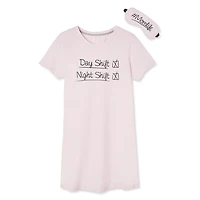 George Women's Nightshirt and Eye Mask Set