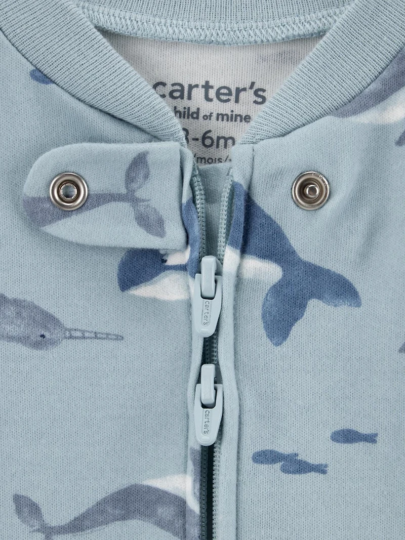 Carter's Child of Mine Ensemble de 2 pyjamas et jeux pour bébé garçon - Baleine bleue