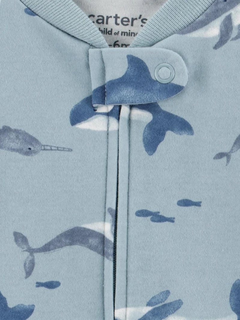 Carter's Child of Mine Ensemble de 2 pyjamas et jeux pour bébé garçon - Baleine bleue