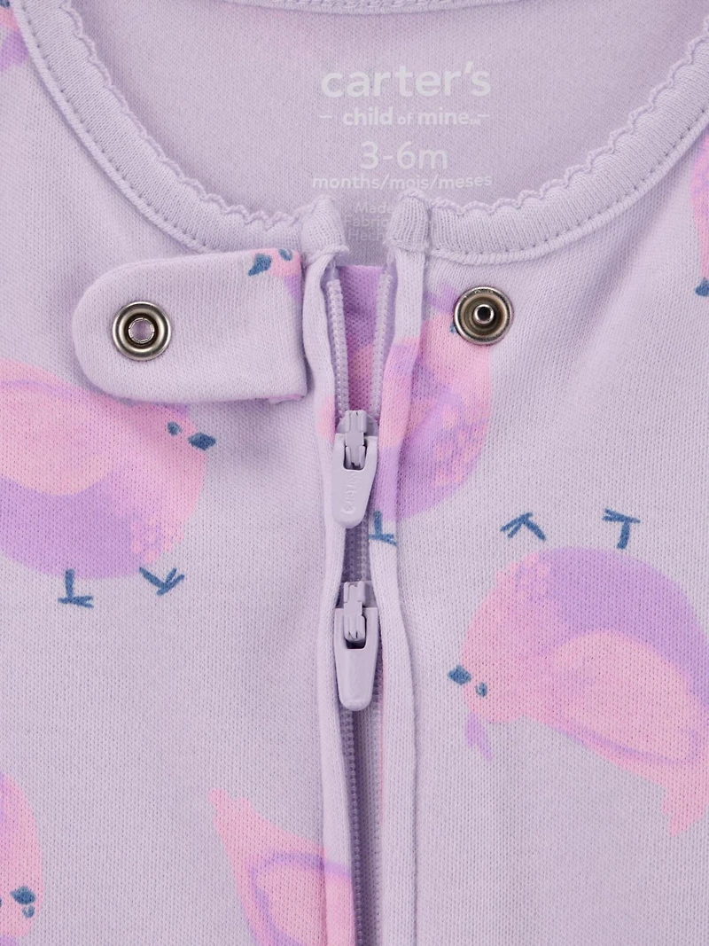 Carter's Child of Mine Ensemble de 2 pyjamas pour bébé fille - Poulet violet