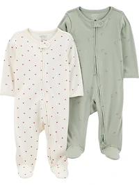 Carter's Child of Mine Infant Girls' 2PK Sleep and Play