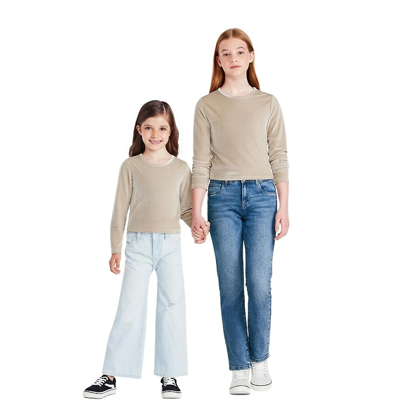 George Girls' Velour Long-Sleeve Top